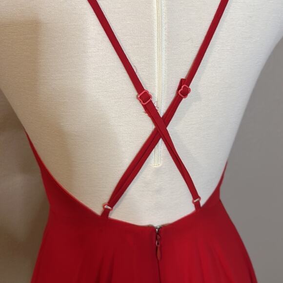 Red Lulu’s Mythical Kind Of Love Maxi Dress Gown Small - Picture 9 of 12